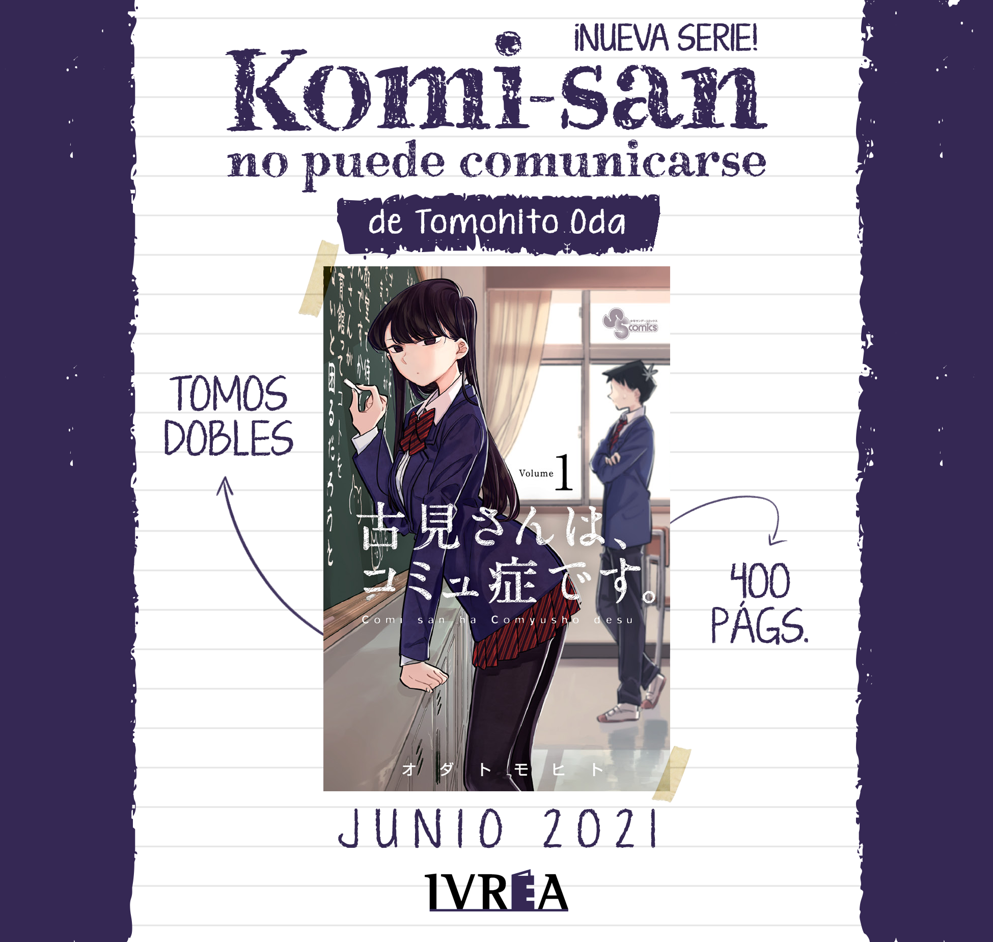 Komi-san, no puede comunicarse 2(Tapa blanda) · IVREA · El Corte Inglés